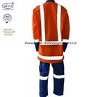 Anti Arc Flash Fire Retardant Suit / Fire Retardant Boiler Suit With Reflective Trim
