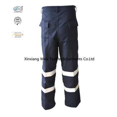 High Vis 65% Polyester 35% Cotton Double Reflective Tape 260gsm Work Pants