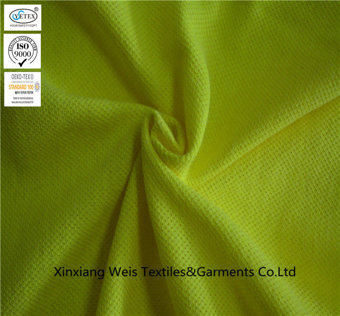 Modacrylic Cotton Inherent Fire Retardant Material For Clothing Knit Pique Hi Viz Yellow